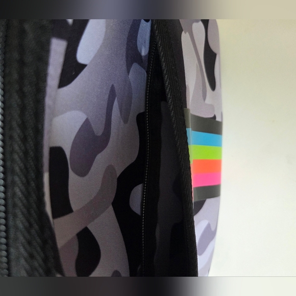 Haute Shore Neoprene Drew Camo Compact Crossbody With Stripes Adjustable Strap - Picture 9 of 14